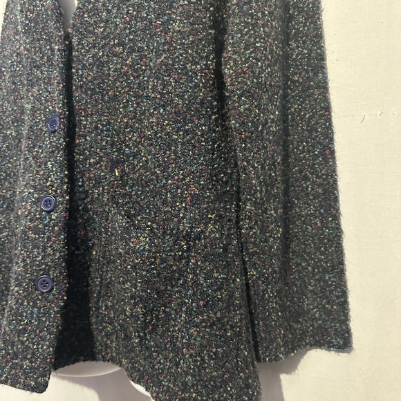 Kathie Lee Collection Black Multicolor Cardigan Sweater - Picture 2 of 4